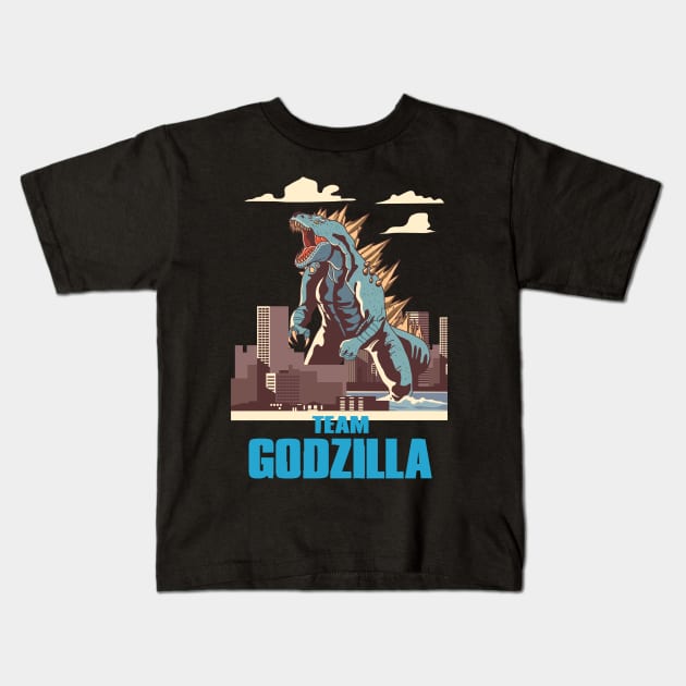 Godzilla vs Kong - Official Team Godzilla Kids T-Shirt by Pannolinno